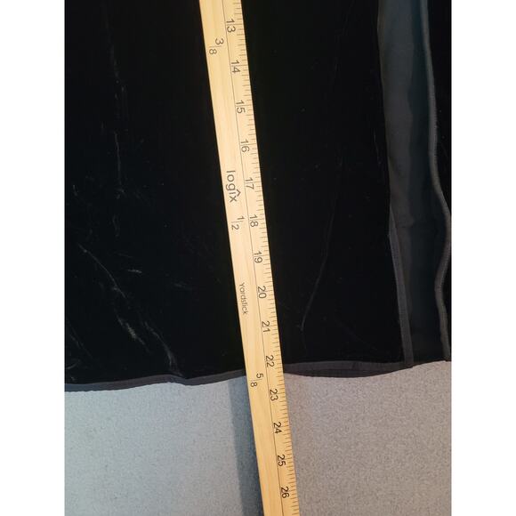 Eileen Fisher Black Silk Velvet Open Front Jacket M Holiday Party Formal - Picture 6 of 7